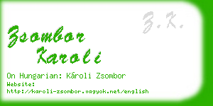 zsombor karoli business card